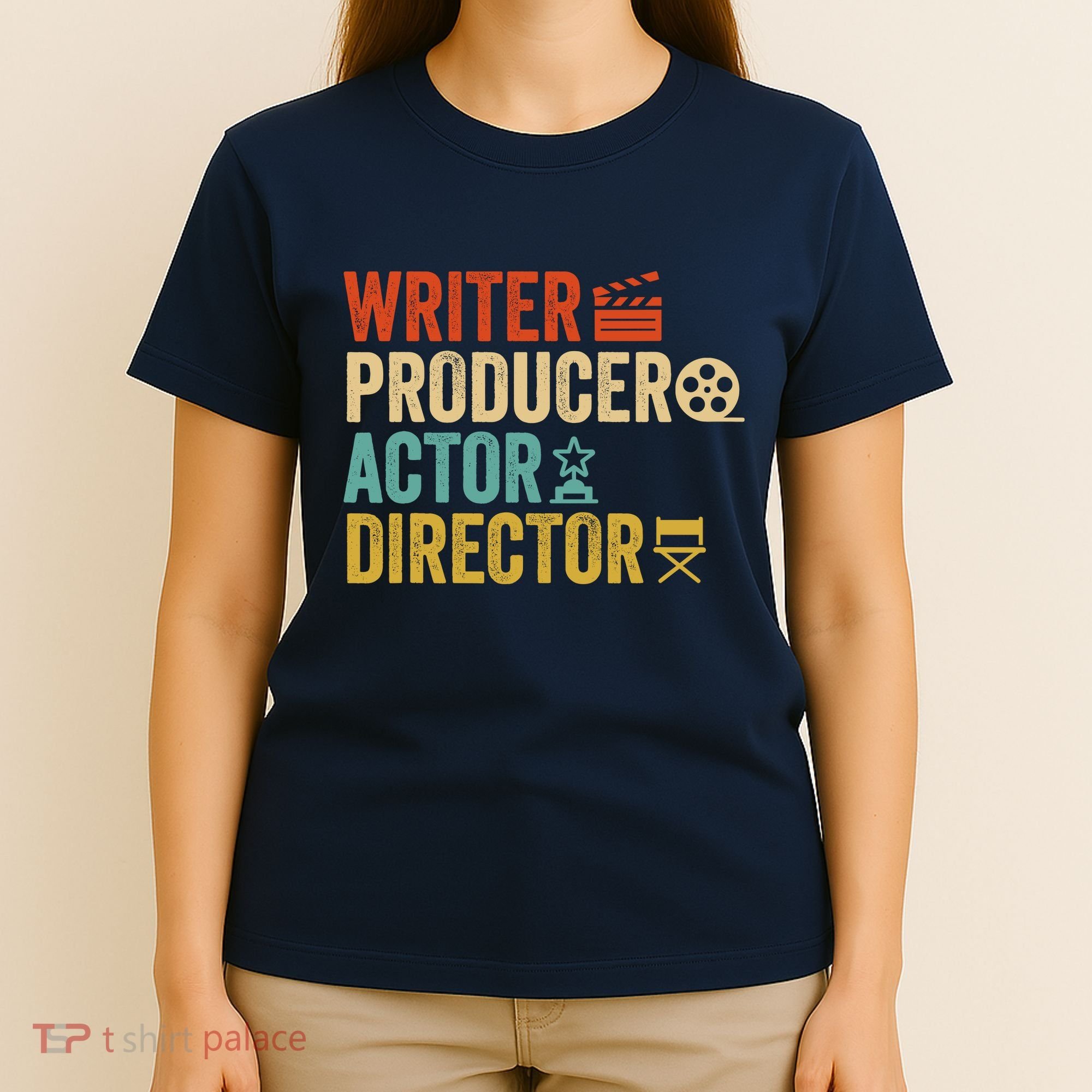 Writer Producer Actor Director Retro Film Filmmaking T-Shirt