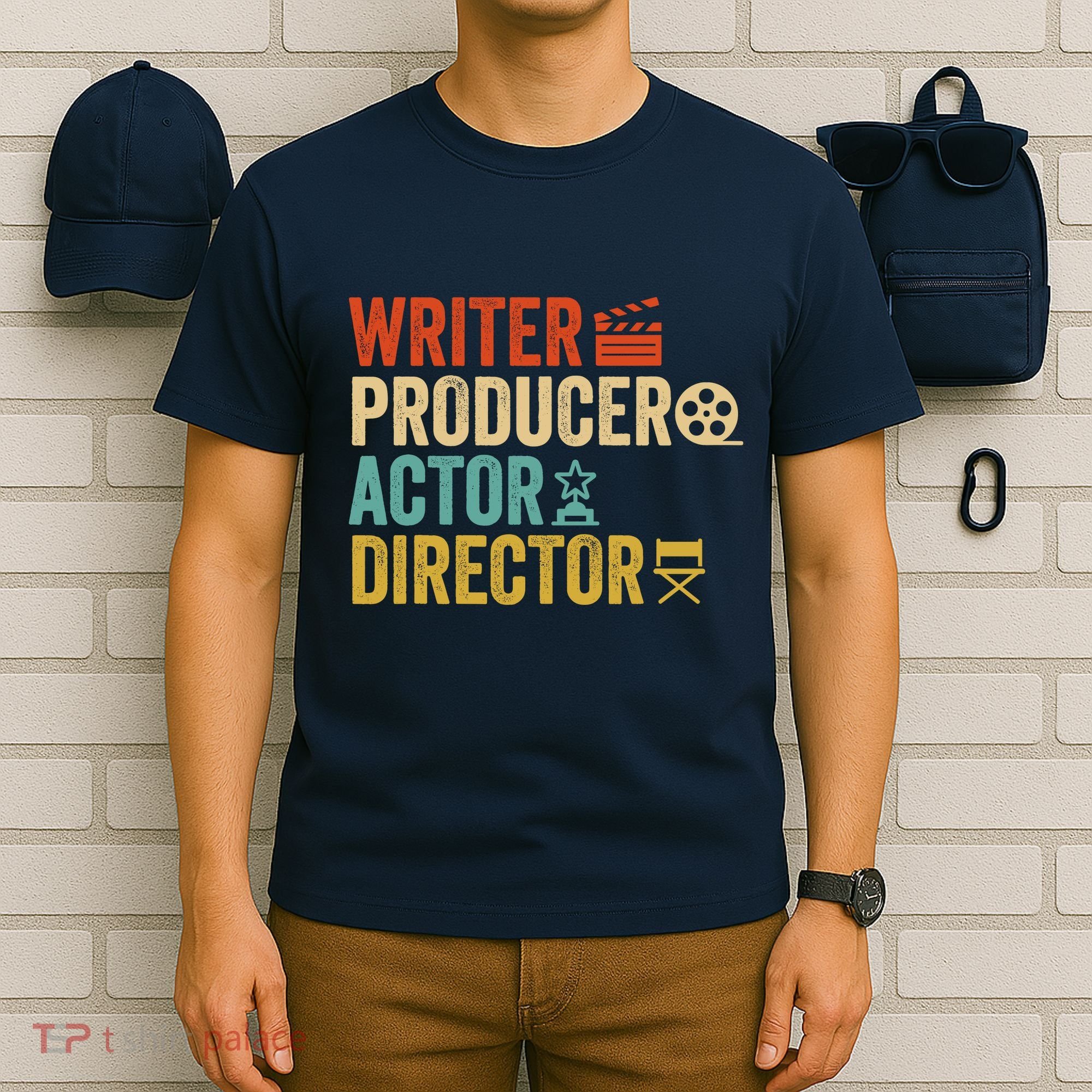 Writer Producer Actor Director Retro Film Filmmaking T-Shirt