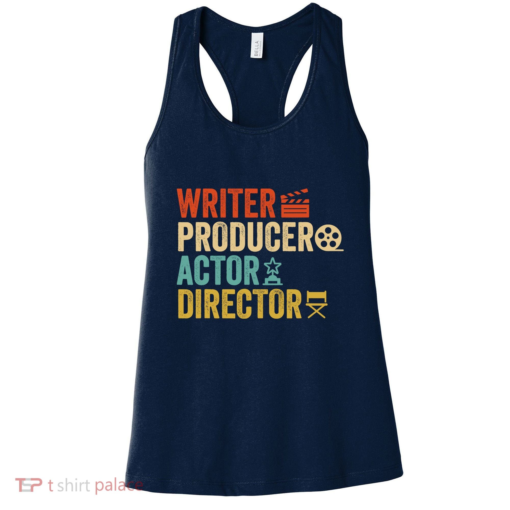 Writer Producer Actor Director Retro Film Filmmaking Women's Tank Top