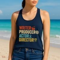 Writer Producer Actor Director Retro Film Filmmaking Women's Tank Top thumb 2
