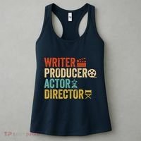 Writer Producer Actor Director Retro Film Filmmaking Women's Tank Top thumb 3