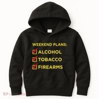 Weekend Plans Alcohol Tobacco Firearms Kids Hoodie thumb 0