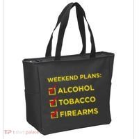 Weekend Plans Alcohol Tobacco Firearms Tote Bag thumb 2