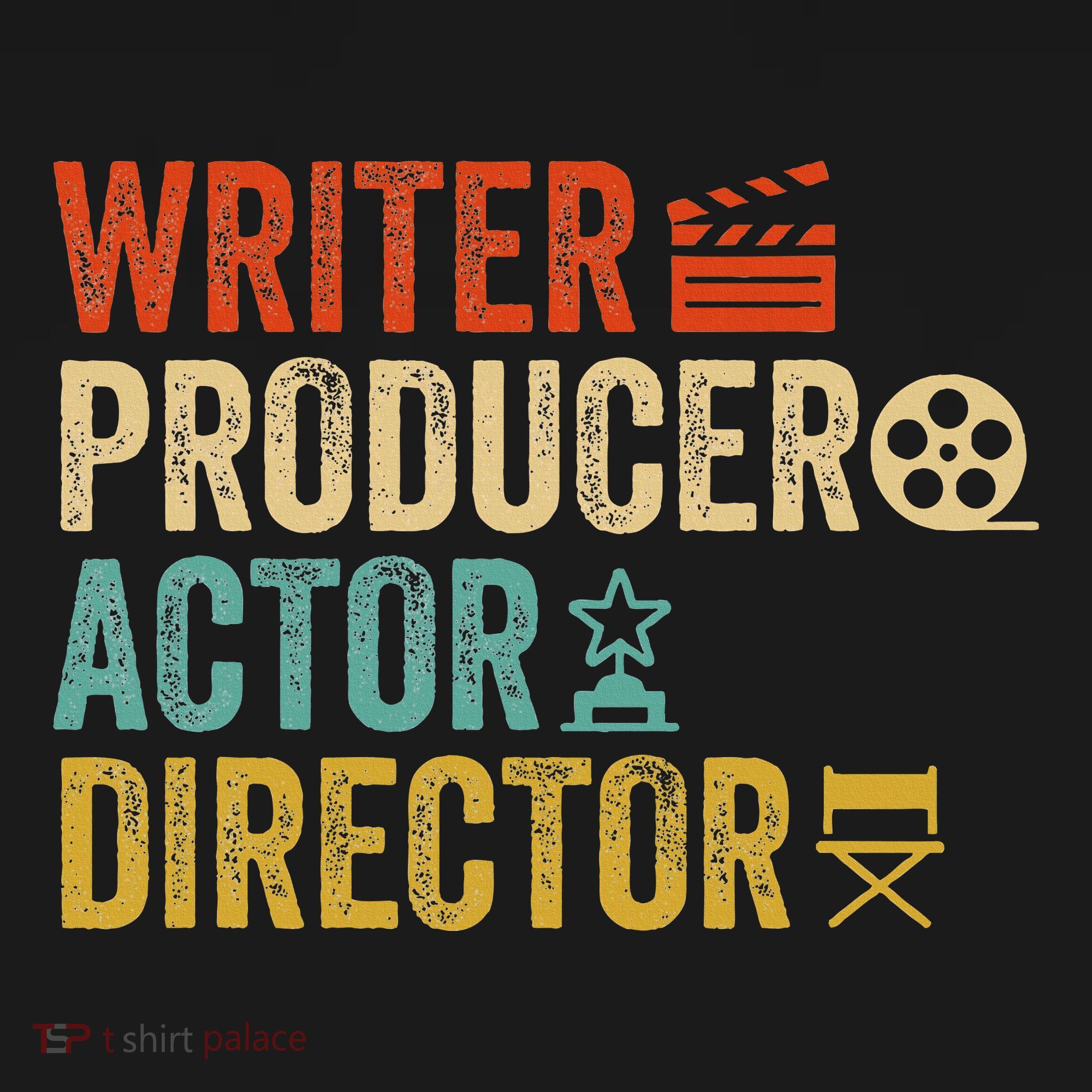 Writer Producer Actor Director Retro Film Filmmaking T-Shirt