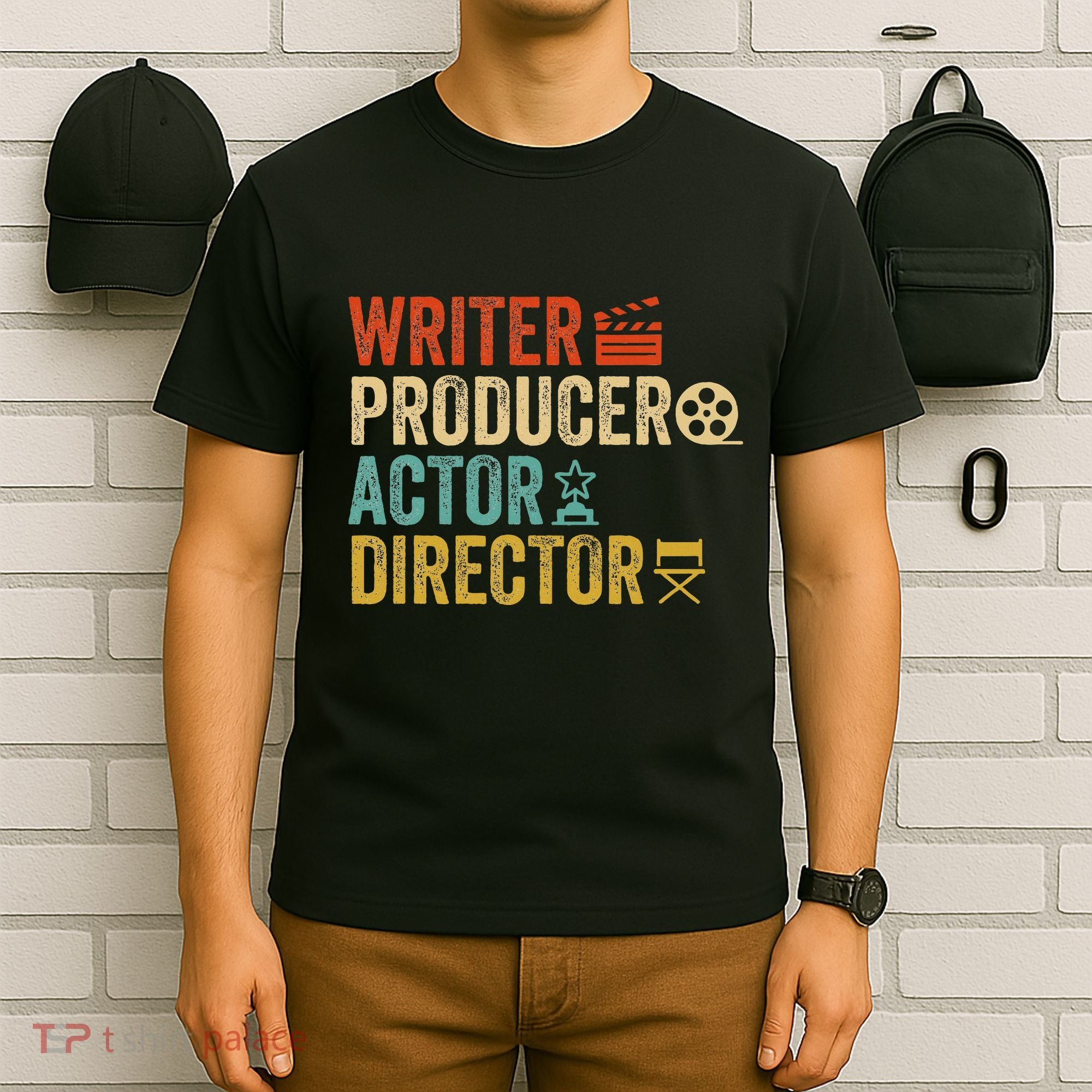 Writer Producer Actor Director Retro Film Filmmaking T-Shirt