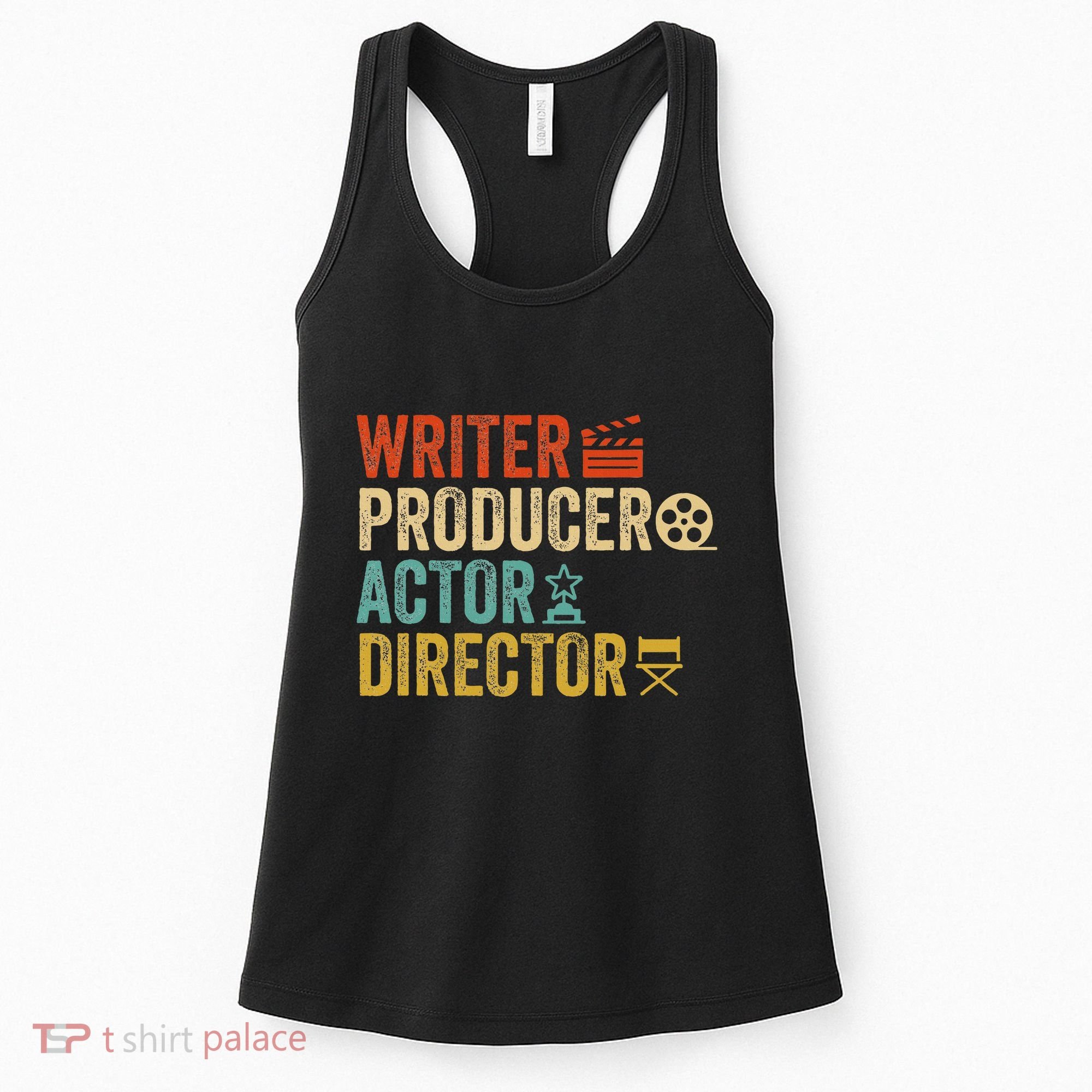 Writer Producer Actor Director Retro Film Filmmaking Women's Tank Top