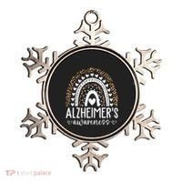 Wear Purple Alzheimers Awareness Leopard Rainbow Ornament thumb 0