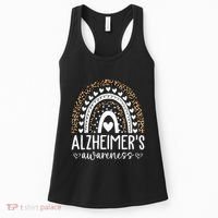 Wear Purple Alzheimers Awareness Leopard Rainbow Women's Tank Top thumb 0