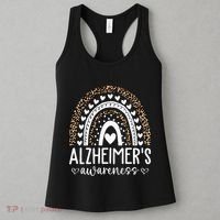 Wear Purple Alzheimers Awareness Leopard Rainbow Women's Tank Top thumb 3