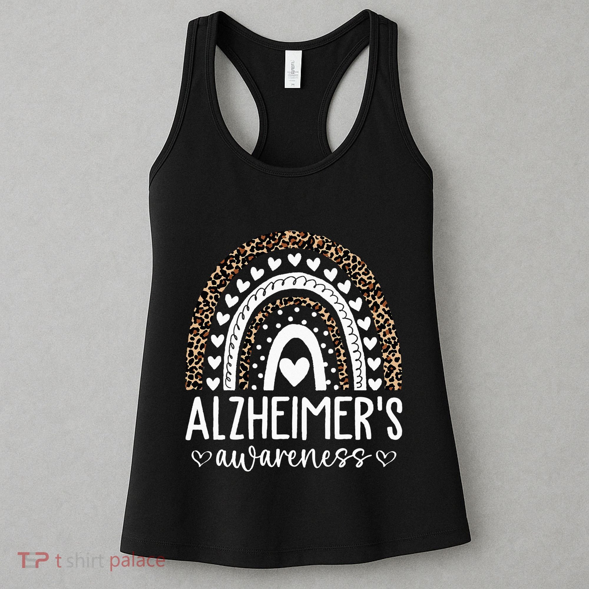 Wear Purple Alzheimers Awareness Leopard Rainbow Women's Tank Top