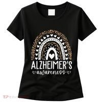 Wear Purple Alzheimers Awareness Leopard Rainbow Women's T-Shirt thumb 0