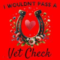 WouldnT Pass A Vet Check Equestrian Humor Santa Hat thumb 1