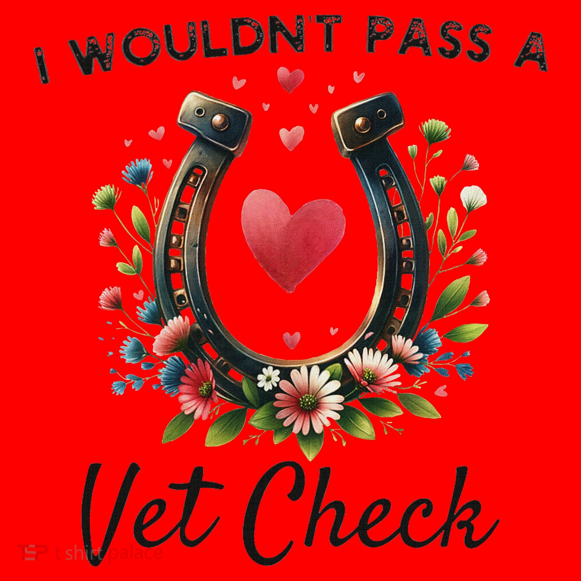 WouldnT Pass A Vet Check Equestrian Humor Santa Hat