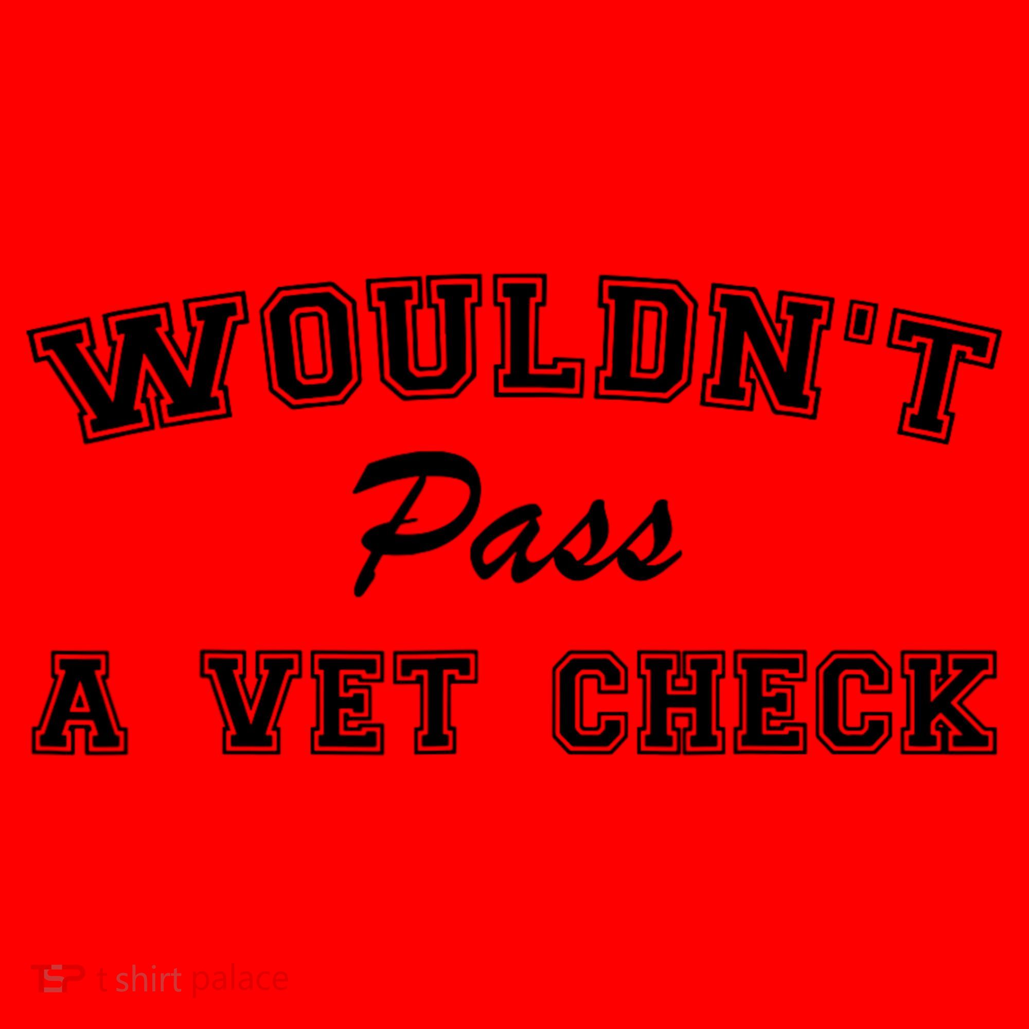 WouldnT Pass A Vet Check Funny Saying Santa Hat