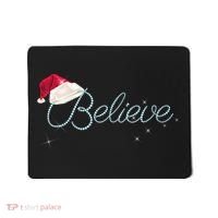 Wo Pretty BELIEVE with Santa Hat Holiday Christmas V-Neck Mousepad thumb 0