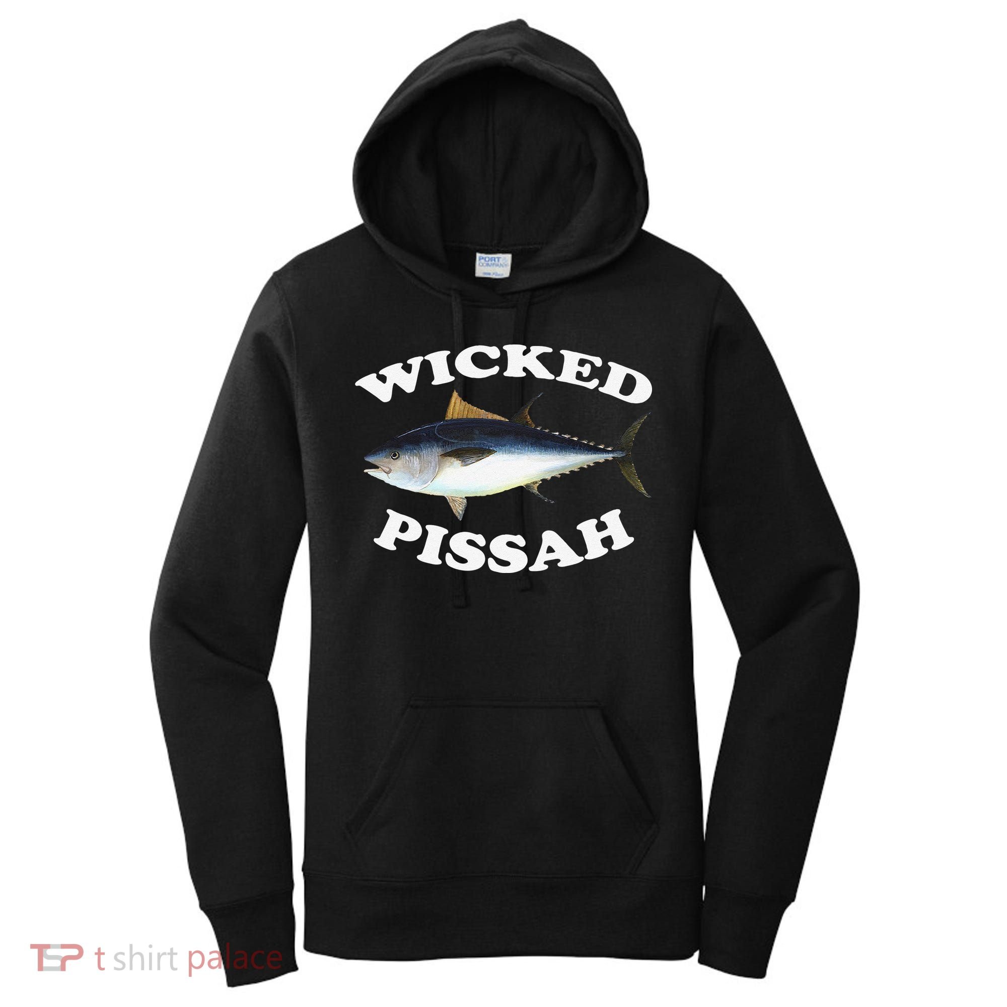 Wicked Pissah Bluefin Tuna Illustration Fishing Angler Gear Women's Hoodie