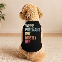Were Pregnant But Mostly Her For An Expectant Father Gift Doggie Tank thumb 2