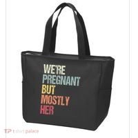Were Pregnant But Mostly Her For An Expectant Father Gift Tote Bag thumb 3
