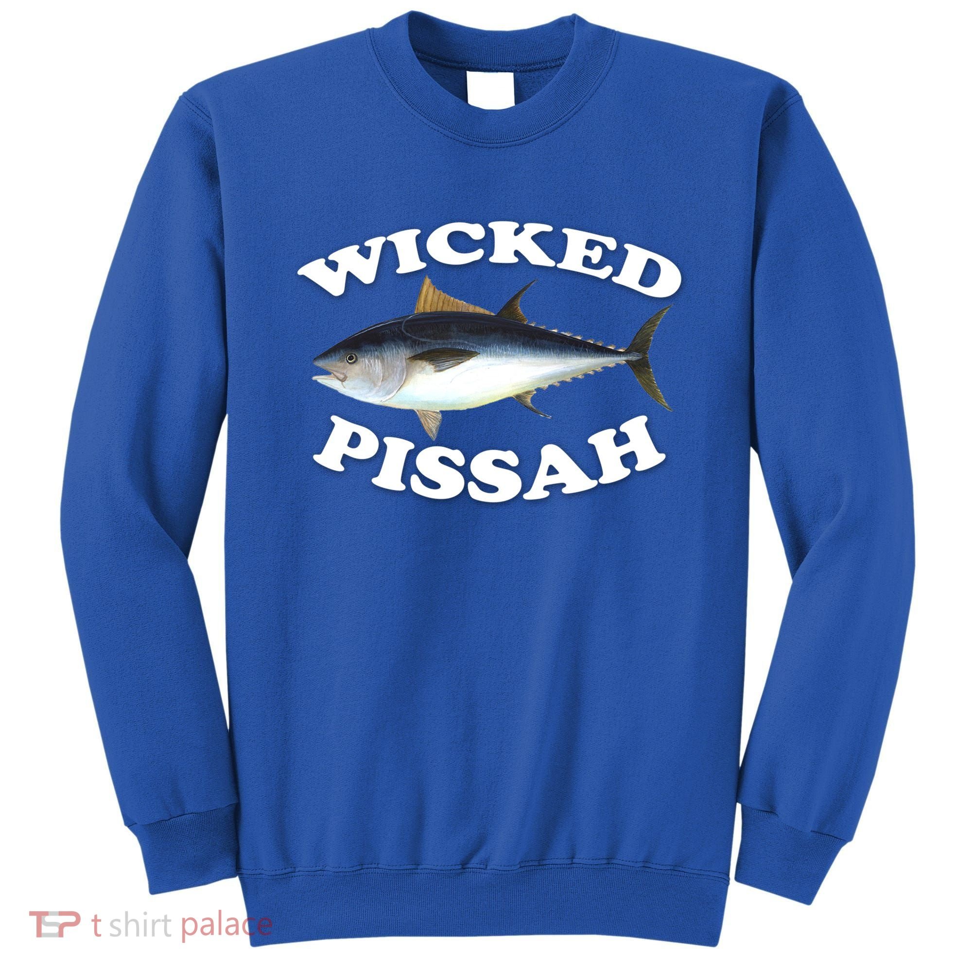 Wicked Pissah Bluefin Tuna Illustration Fishing Angler Gear Gift Sweatshirt