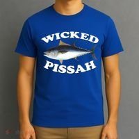 Wicked Pissah Bluefin Tuna Illustration Fishing Angler Gear Gift T-Shirt thumb 3