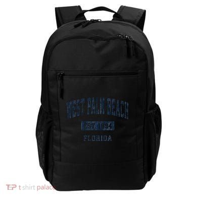 West Palm Beach Florida Fl Vintage Established D Backpack