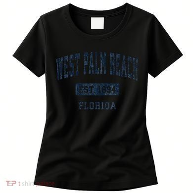 West Palm Beach Florida Fl Vintage Established D Women's T-Shirt