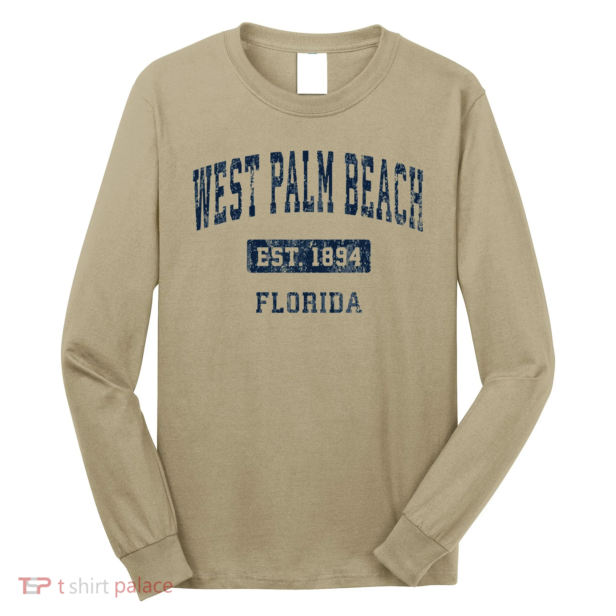 West Palm Beach Florida Fl Vintage Established D Long Sleeve Shirt
