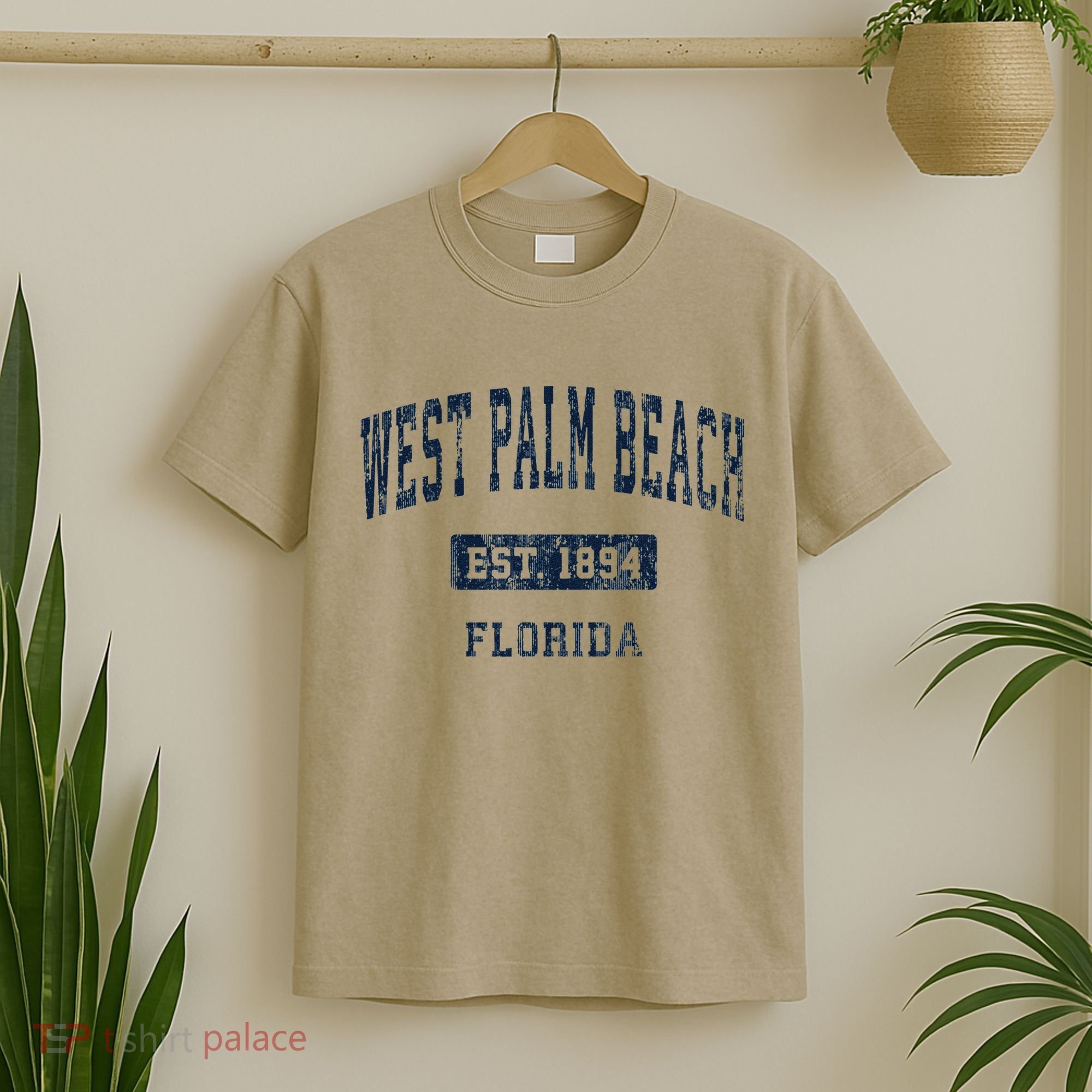 West Palm Beach Florida Fl Vintage Established D T-Shirt