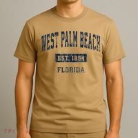 West Palm Beach Florida Fl Vintage Established D T-Shirt thumb 3