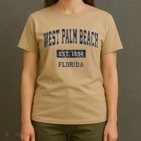 West Palm Beach Florida Fl Vintage Established D T-Shirt thumb 4