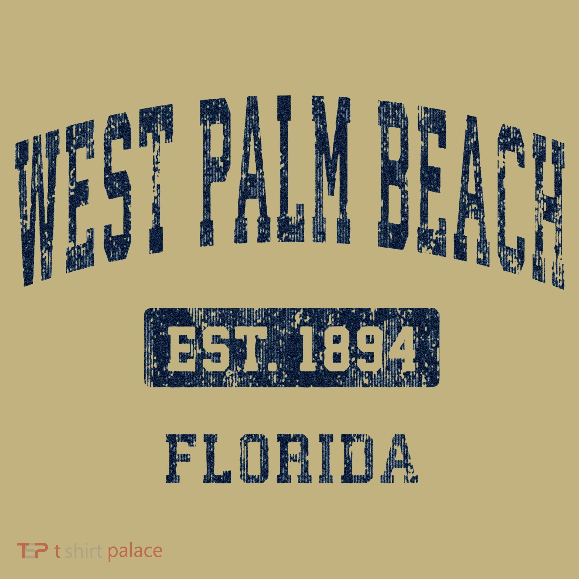 West Palm Beach Florida Fl Vintage Established D T-Shirt