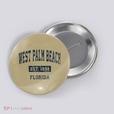 West Palm Beach Florida Fl Vintage Established D Button