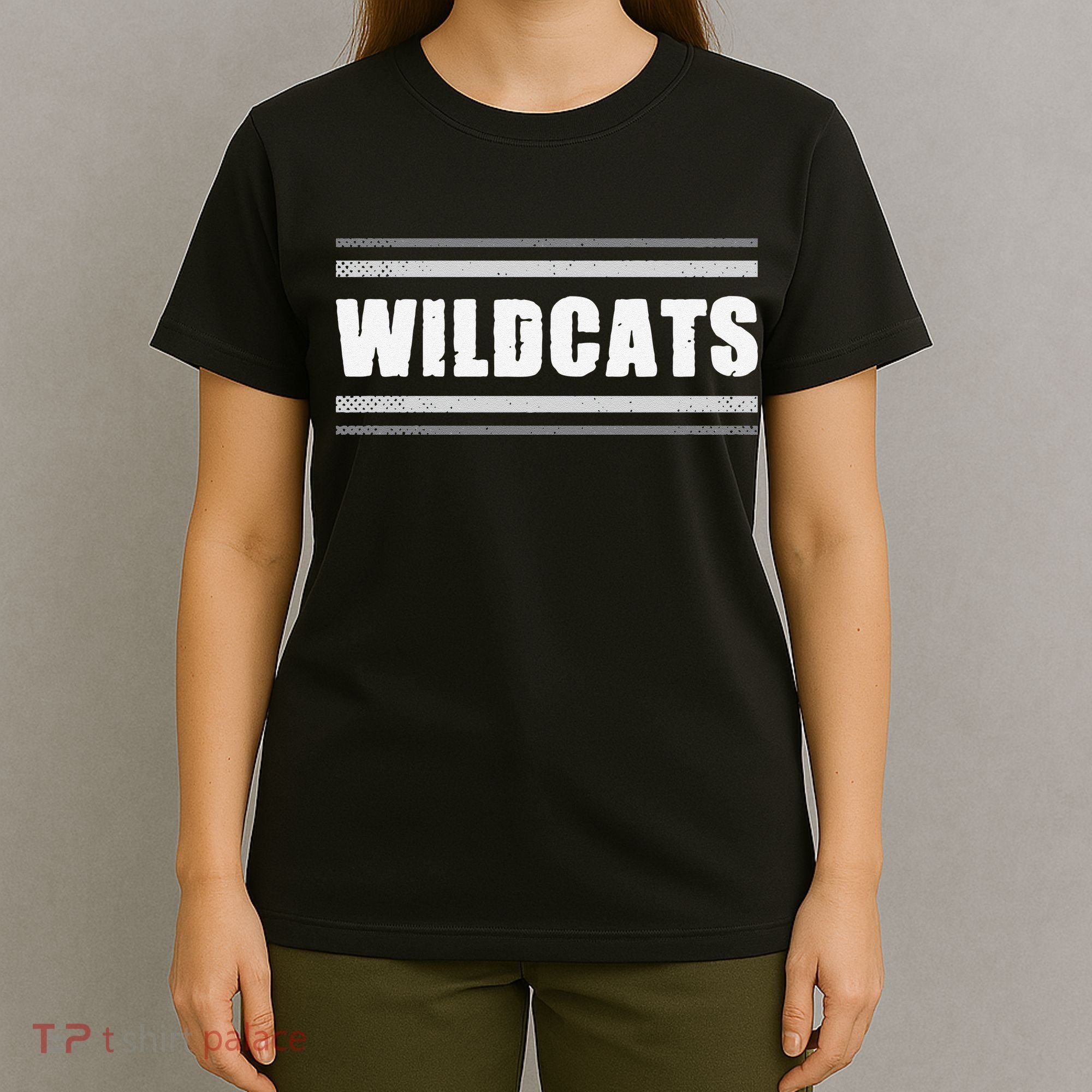 Wildcats Pride Clarksville Vintage Stripes Sweat T-Shirt