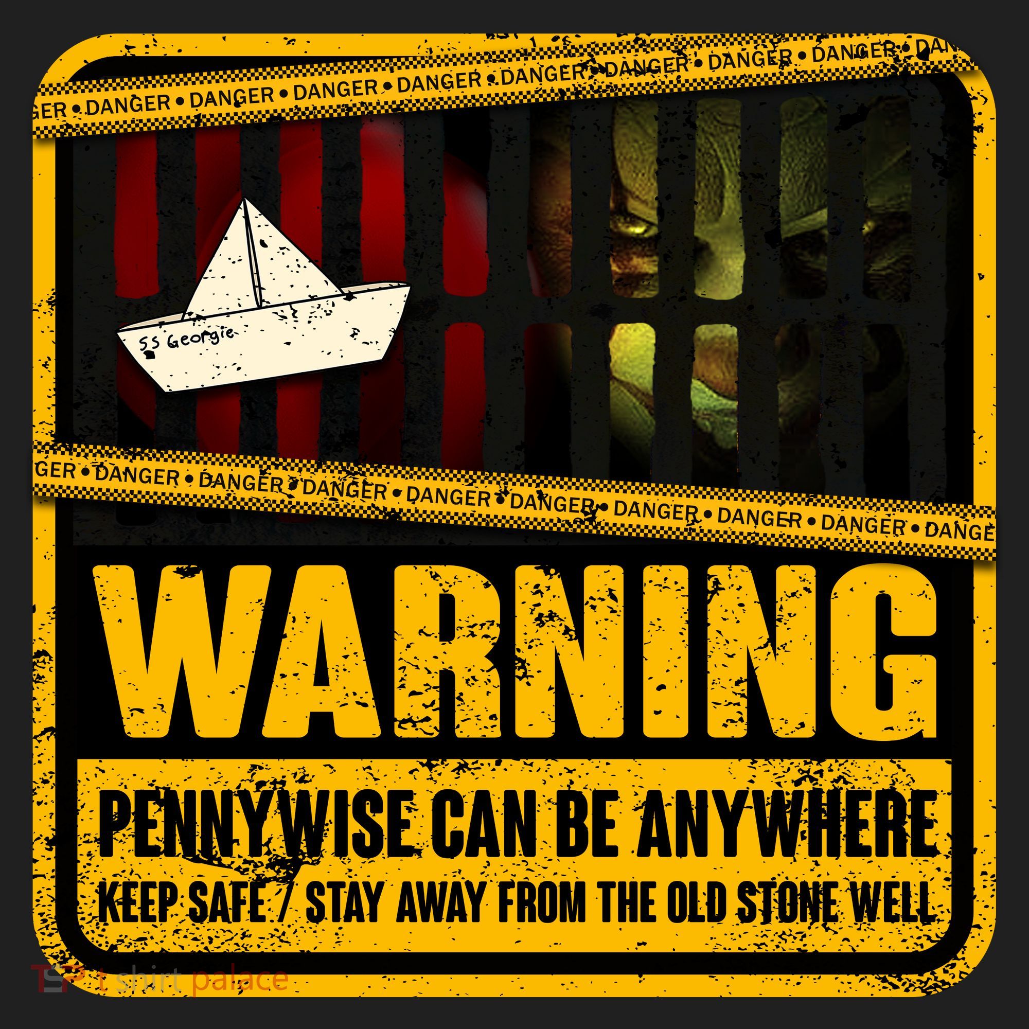 Warning Pennywise Can Be Anywhere Keep Safe Scary Horror Clown Halloween Women's Sweatshirt