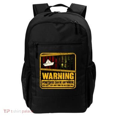 Warning Pennywise Can Be Anywhere Keep Safe Scary Horror Clown Halloween Backpack