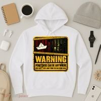 Warning Pennywise Can Be Anywhere Keep Safe Scary Horror Clown Halloween Hoodie thumb 3
