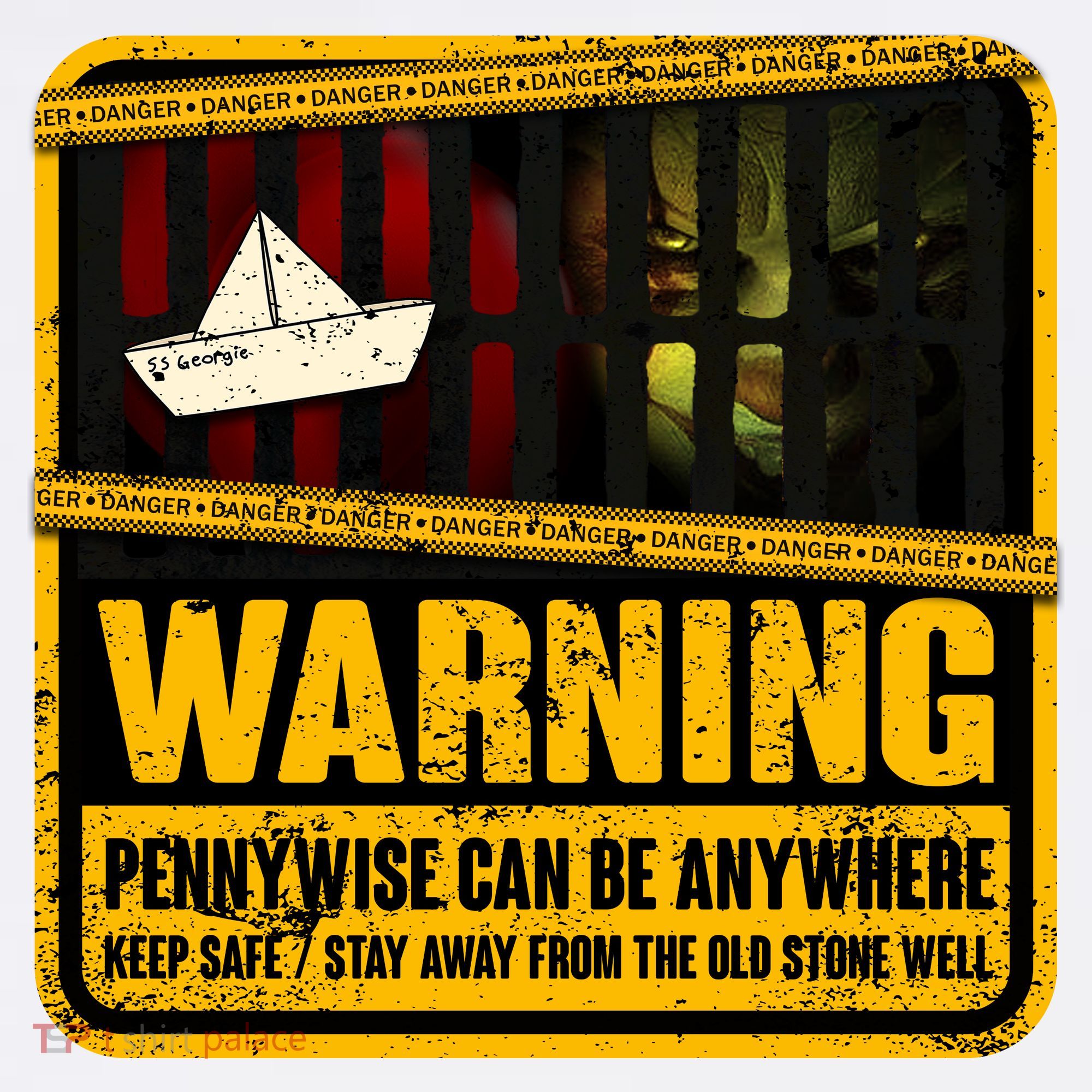 Warning Pennywise Can Be Anywhere Keep Safe Scary Horror Clown Halloween Hoodie