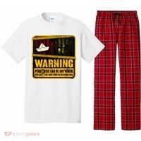 Warning Pennywise Can Be Anywhere Keep Safe Scary Horror Clown Halloween Pajama Set thumb 0