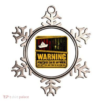 Warning Pennywise Can Be Anywhere Keep Safe Scary Horror Clown Halloween Ornament