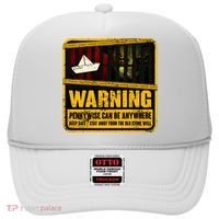 Warning Pennywise Can Be Anywhere Keep Safe Scary Horror Clown Halloween Hat thumb 0