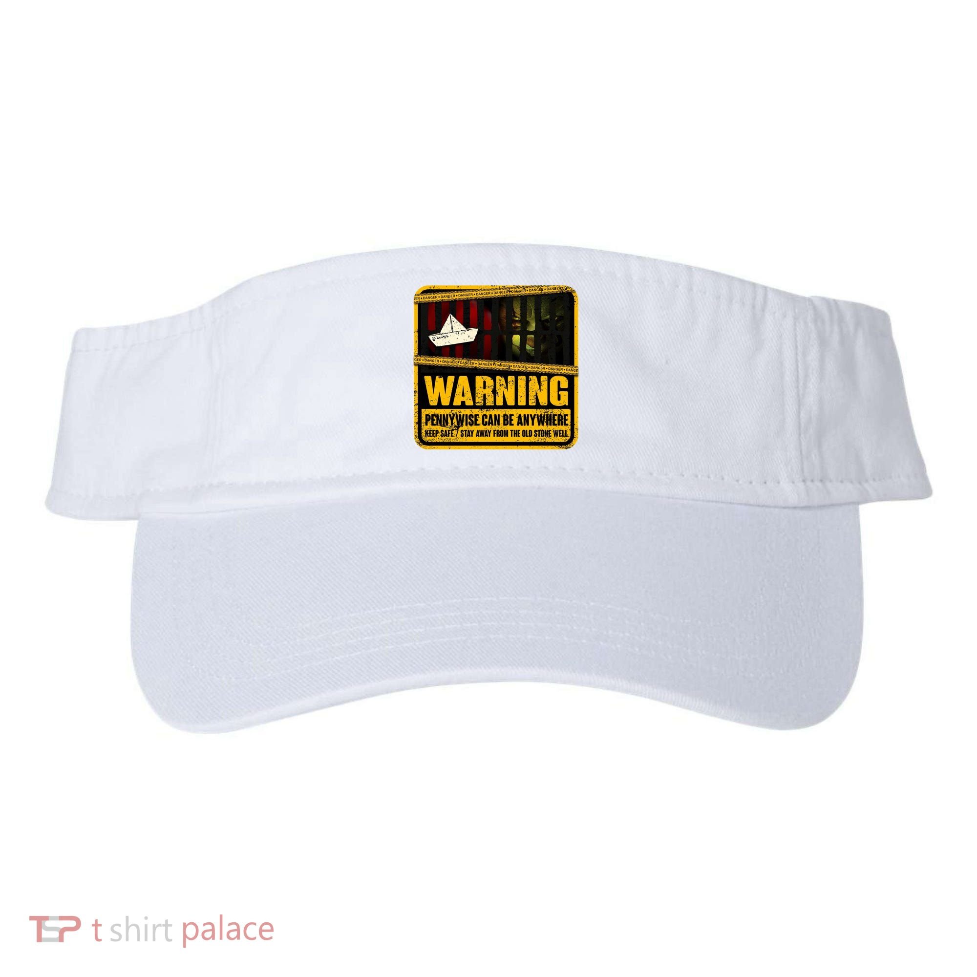 Warning Pennywise Can Be Anywhere Keep Safe Scary Horror Clown Halloween Visor