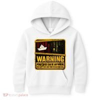 Warning Pennywise Can Be Anywhere Keep Safe Scary Horror Clown Halloween Kids Hoodie thumb 0