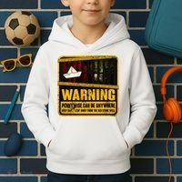 Warning Pennywise Can Be Anywhere Keep Safe Scary Horror Clown Halloween Kids Hoodie thumb 2