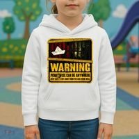 Warning Pennywise Can Be Anywhere Keep Safe Scary Horror Clown Halloween Kids Hoodie thumb 3