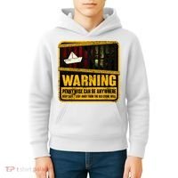 Warning Pennywise Can Be Anywhere Keep Safe Scary Horror Clown Halloween Kids Hoodie thumb 4