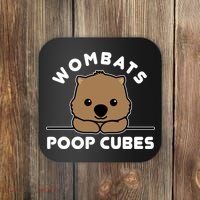 Wombats Poop Cubes Cute Kawaii Wombat Quote Coaster thumb 0