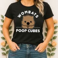 Wombats Poop Cubes Cute Kawaii Wombat Quote Women's T-Shirt thumb 2