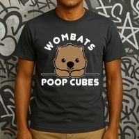 Wombats Poop Cubes Cute Kawaii Wombat Quote T-Shirt thumb 3