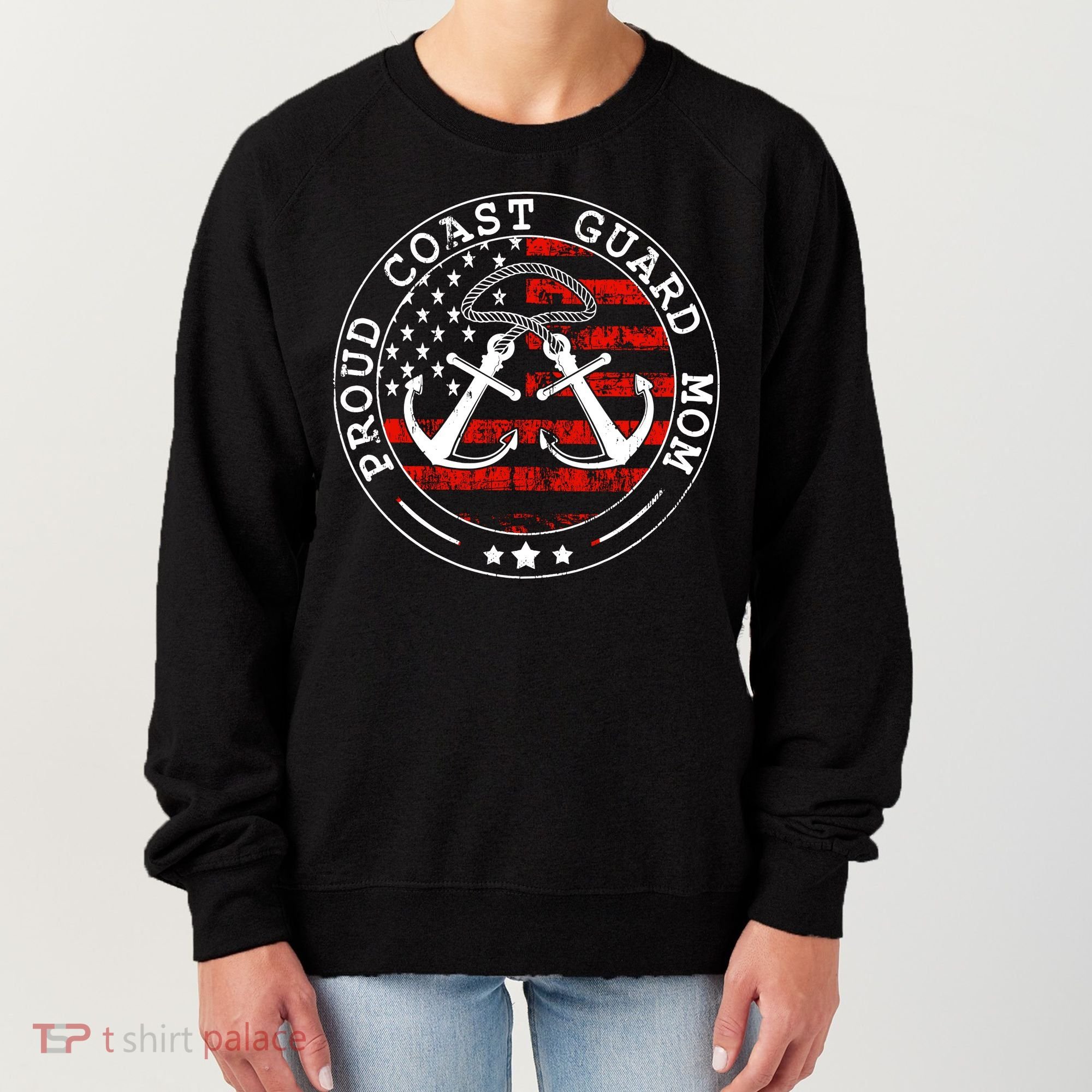 Wo Proud Coast Guard Mom Us Military Mothers Day Wo Women's Sweatshirt