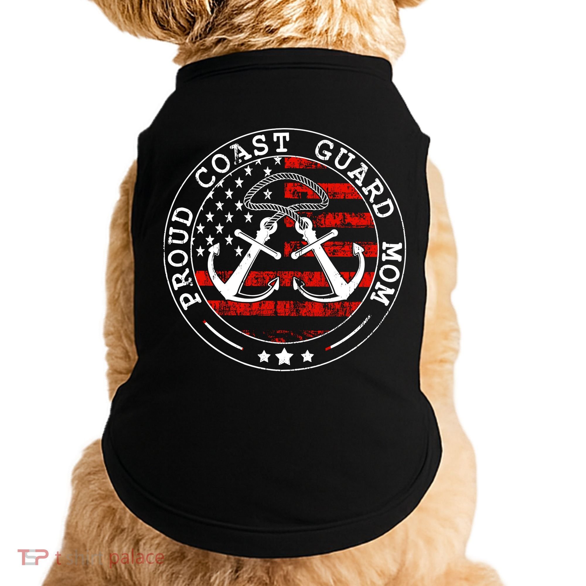 Wo Proud Coast Guard Mom Us Military Mothers Day Wo Doggie Tank